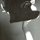 Rosalind Russell in fur 1 page magazine photo clipping N4631