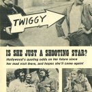 Twiggy 1 page magazine photo clipping C0060