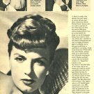 Denise Darcel 1 page magazine photo clipping C0260