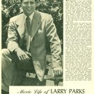 Larry Parks 4 page magazine photo clipping C0344
