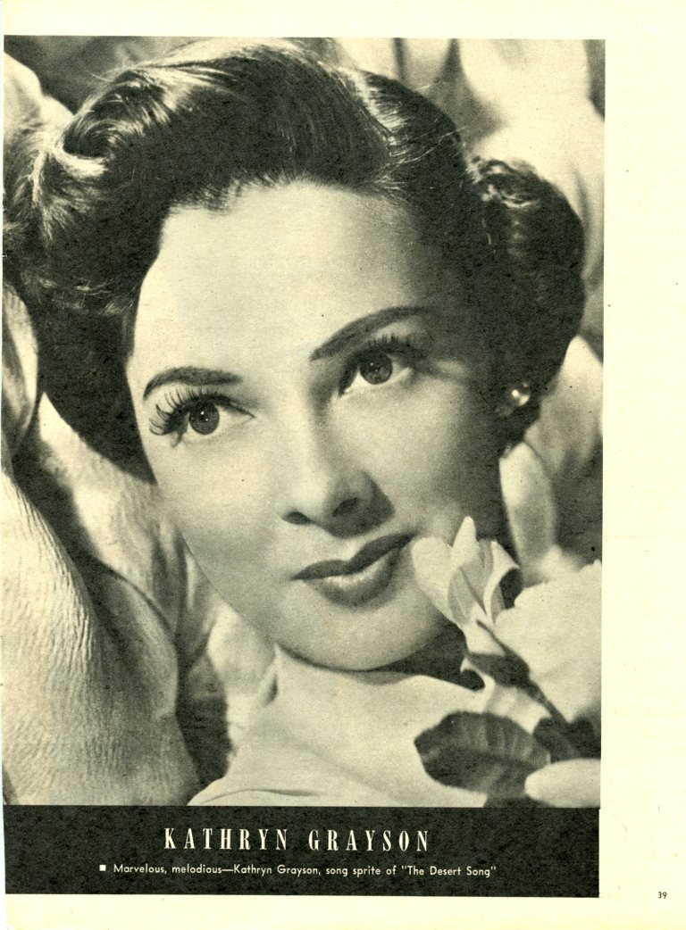 Kathryn Grayson 1 page magazine photo clipping C0363