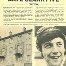 Dave Clark Five 2 page magazine photo clipping C0502