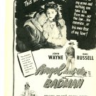 John Wayne Gail Russell ad 1 page magazine photo clipping C0538