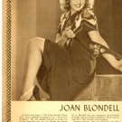 Joan Blondell 1 page magazine photo clipping C0658