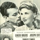 Ginger Rogers Joseph Cotten 1 page magazine photo clipping C0774