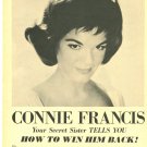 Connie Francis 1 page magazine photo clipping C0880