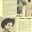 Richard Beymer Jack Lord 1 page magazine photo clipping C0881