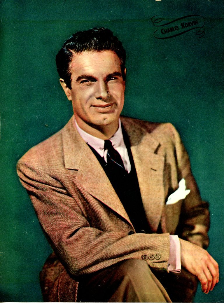 Charles Korvin 1 page magazine photo clipping C1000