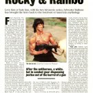 Sylvester Stallone 2 page magazine photo clipping C1047