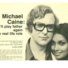 Michael Caine 2 page magazine photo clipping C1067