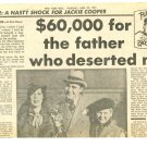 Jackie Cooper 1 page magazine photo clipping C1104