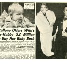 Sylvester Stallone 1 page magazine photo clipping C1115