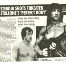 Sylvester Stallone 1 page magazine photo clipping C1121