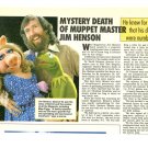 Jim Henson Miss Piggy 1 page magazine photo clipping C1136