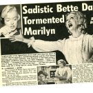 Bette Davis 1 page magazine photo clipping C1138