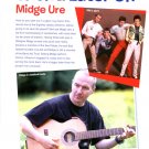 Midge Ure 1 page magazine photo clipping C1296
