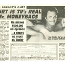 Burt Reynolds 1 page magazine photo clipping C1404
