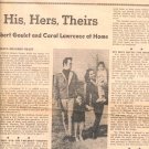 Robert Goulet Carol Lawrence 1 page magazine photo clipping C1466