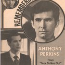 Tony Perkins  2 page magazine photo clipping C1628