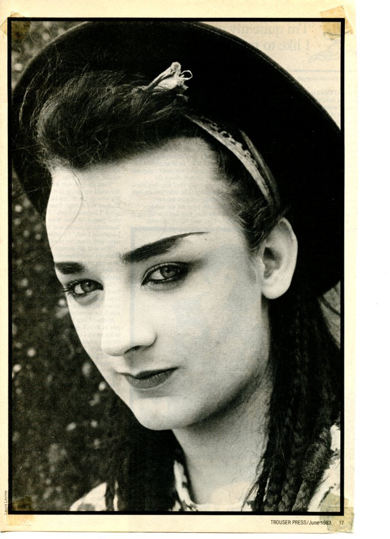 Boy George 1 page magazine photo clipping C1988