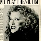 Bette Midler 3 page magazine photo clipping C1994