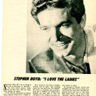Stephen Boyd 1 page magazine photo clipping C2071