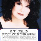 K T Oslin 1 page magazine photo clipping  C2305