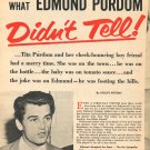 Edmund Purdom 1 page magazine photo clipping  C2373