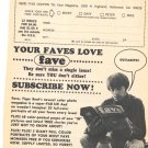 Paul Revere and the Raiders 1 page magazine photo clipping  C2430
