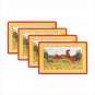 Country Farms Decor, Kitchen Accessories & Decor Rooster Serving Platter, 4pc.vinyl placemats