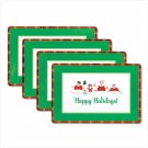 8 Pc. X-mas Happy Holidays Placemats
