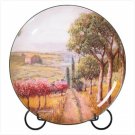 Tuscan Plate and clock country setting set of two