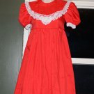 vintage red Christmas Holiday sailor collar dress xxs xs extra small 00 girls 8