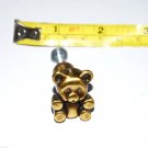 gold brass teddy bear toy metal knob handle cabinet pull decor childrens youth