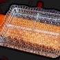 vintage Pressed Glass serving tray Relish Dish Clear Sectioned Divided Scalloped
