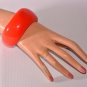 vintage wide orange lucite bangle bracelet