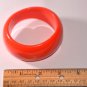 vintage wide orange lucite bangle bracelet