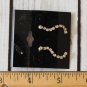 vintage clear rhinestone wavy drop dangle earrings pierced earrings