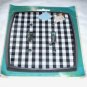 vintage Double Toggle Light Switch Cover Plate black white check checkered
