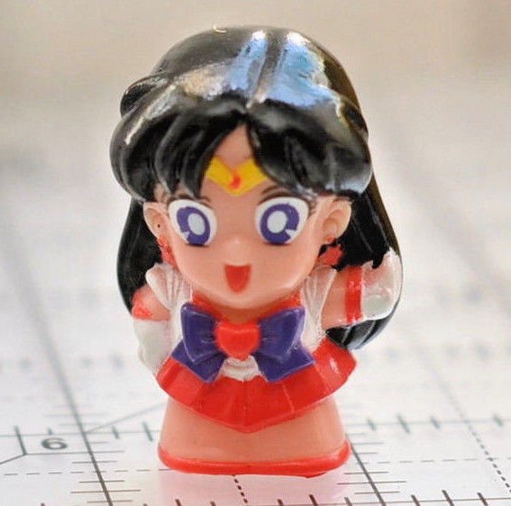 Sailor Mars finger puppet Sailor Moon figure figurine vintage Bandai Japanese