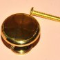 vintage small gold metal round knob handle cabinet pull