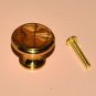 vintage small gold metal round knob handle cabinet pull