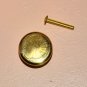 vintage small gold metal round knob handle cabinet pull