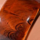 vintage wide amber lucite marbled brown black swirl bangle bracelet