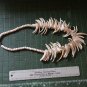 vintage super chunky shell collar necklace off white salmon peach spiky
