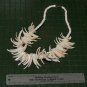 vintage super chunky shell collar necklace off white salmon peach spiky