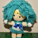 Sailor Neptune plush doll stuffed toy vintage handmade crochet knit rag doll