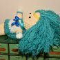 Sailor Neptune plush doll stuffed toy vintage handmade crochet knit rag doll