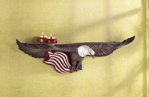 FREEDOM EAGLE CURIO SHELF