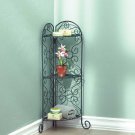 Antiqued Corner Plant Stand